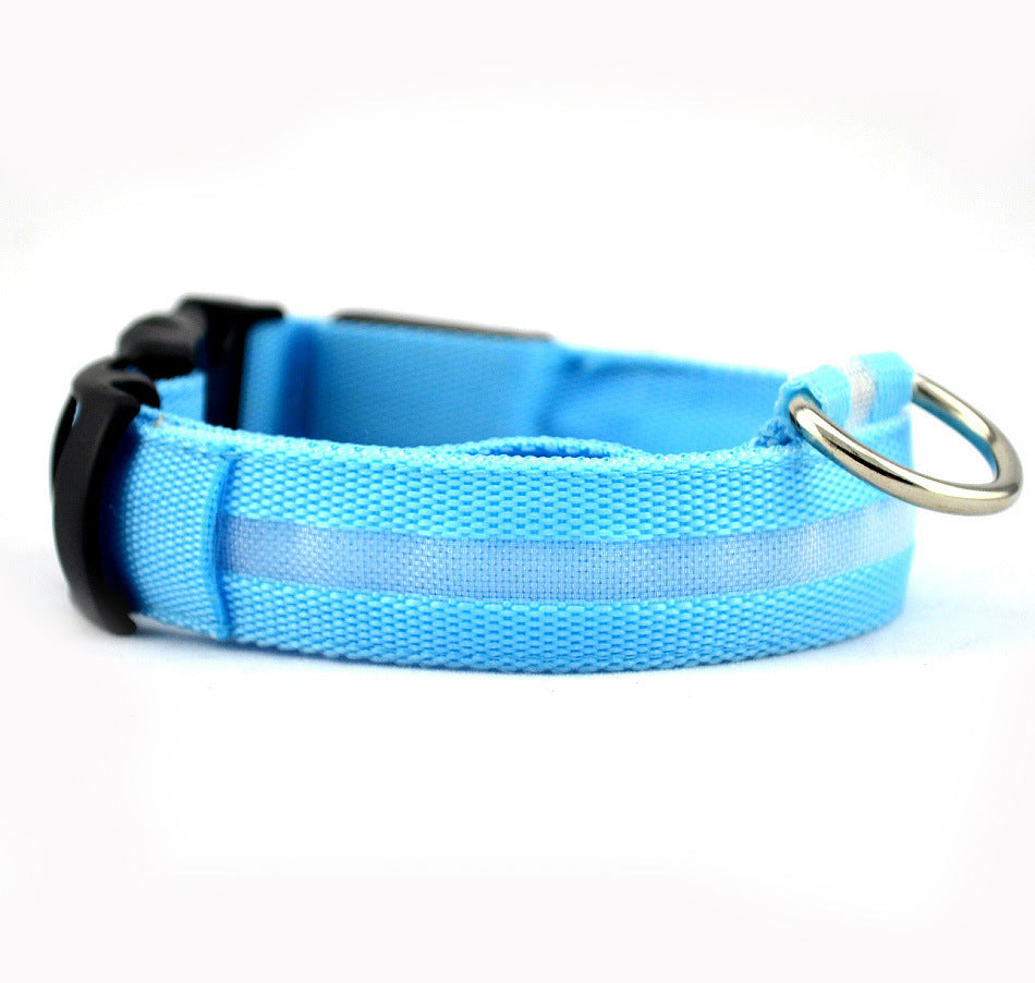 LED Dog Collar – USB Rechargeable Night Safety Light-Up Collar