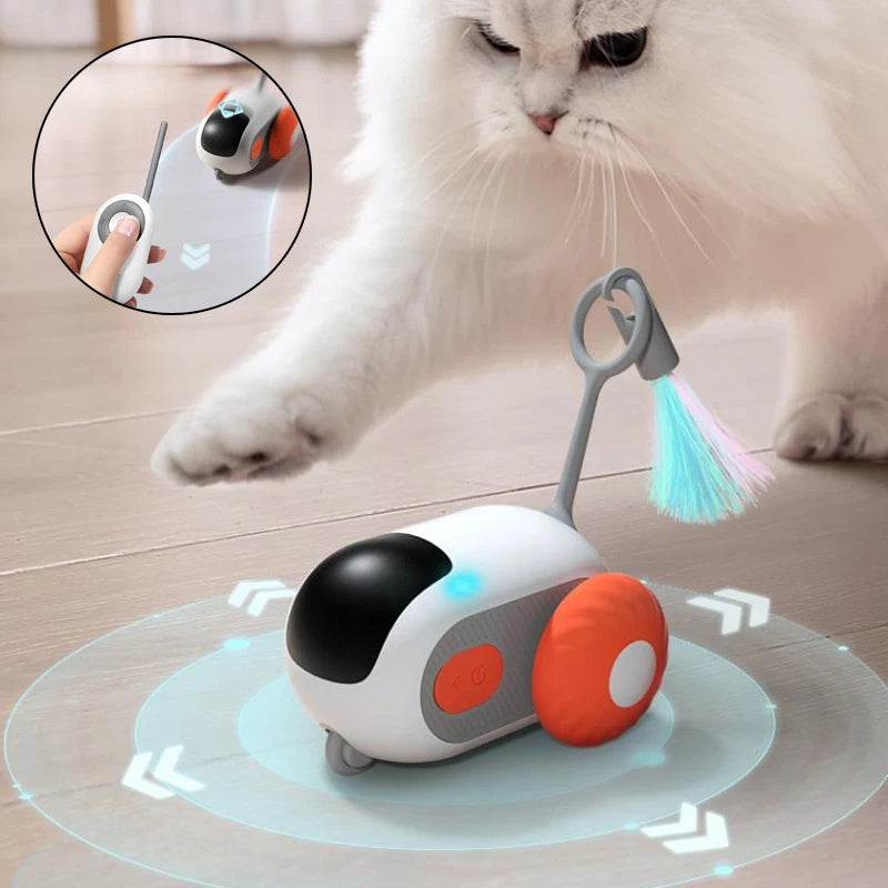 Interactive Cat Chase Toy – Remote-Controlled USB Rechargeable Car