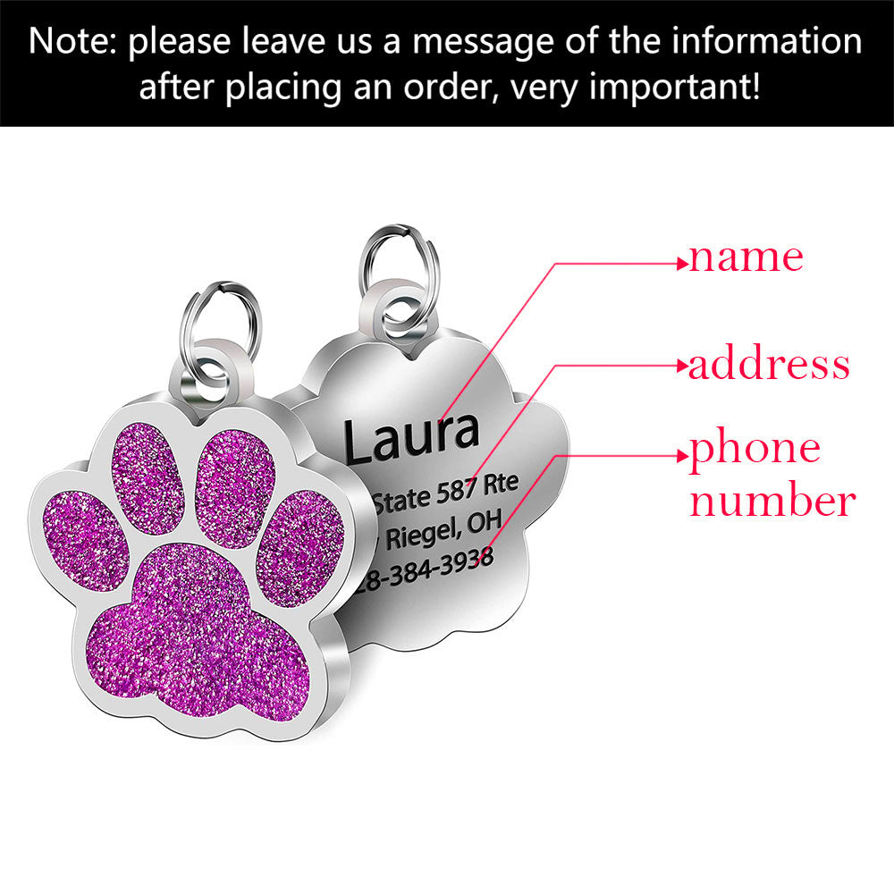 Personalized Pet ID Tag – Custom Engraved Stainless Steel Bone
