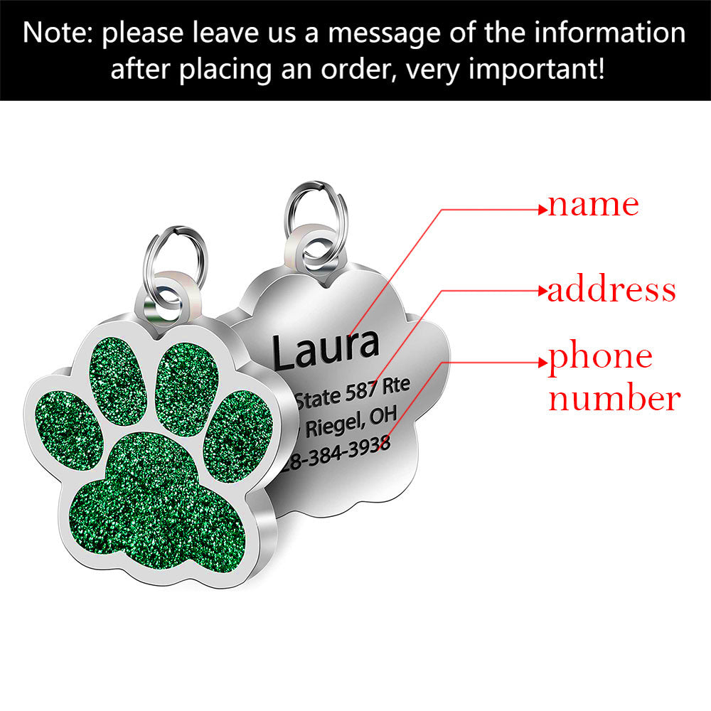 Personalized Pet ID Tag – Custom Engraved Stainless Steel Bone