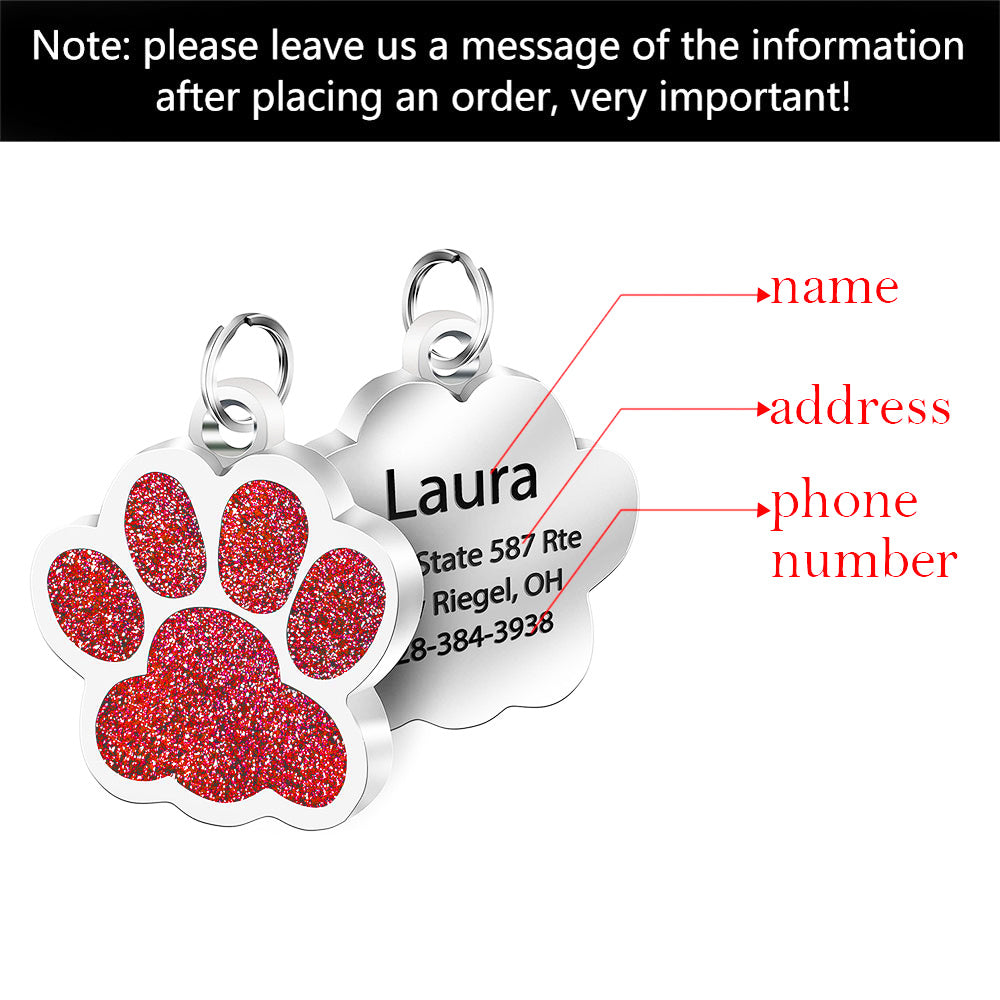 Personalized Pet ID Tag – Custom Engraved Stainless Steel Bone
