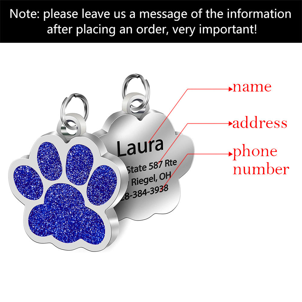 Personalized Pet ID Tag – Custom Engraved Stainless Steel Bone