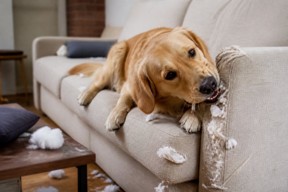 Why Does My Dog Chew Furniture When Left Alone?