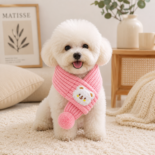 SnugTail Knit Scarf – Festive Warmth & Style for Cats and Dogs
