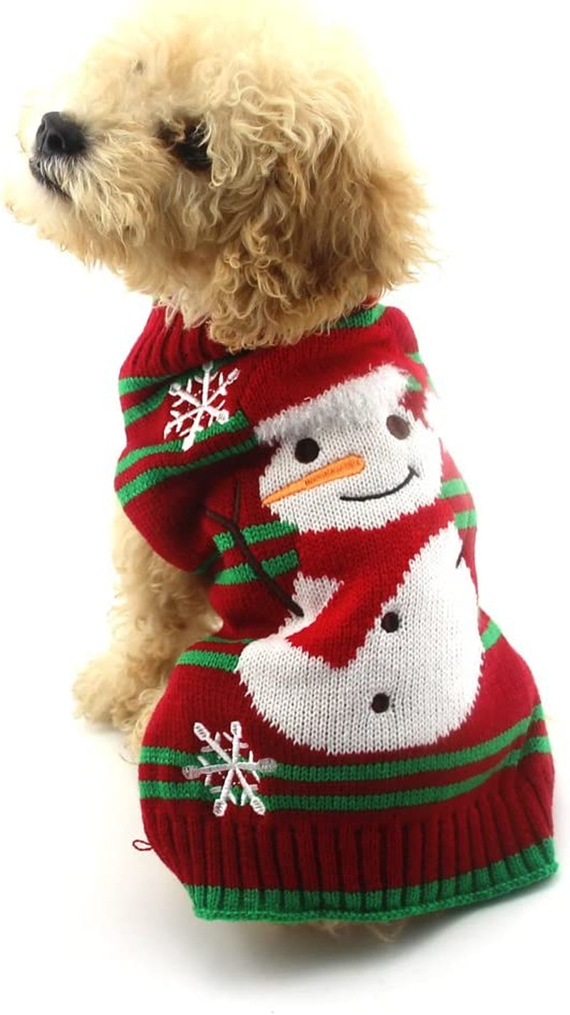 Dog Snowman Sweater - Xmas, New Year & Christmas Sweater for Small Dog & Cat (Snowman, XXL)