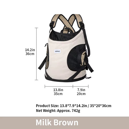 Pet Front Carry Chest Backpack – Stylish, Secure & Super Comfortable for Outdoor Adventures