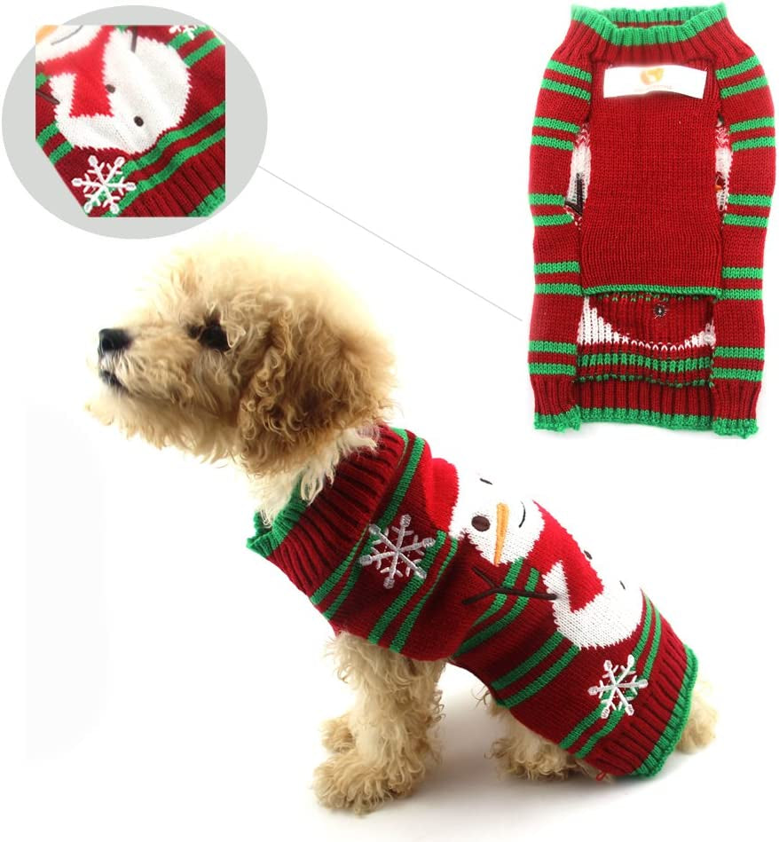 Dog Snowman Sweater - Xmas, New Year & Christmas Sweater for Small Dog & Cat (Snowman, XXL)