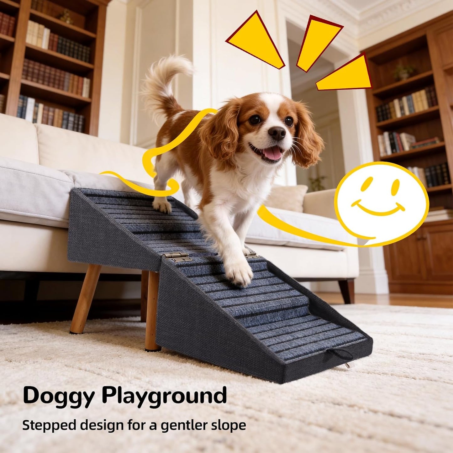 Foldable 2-In-1 Dog Stairs