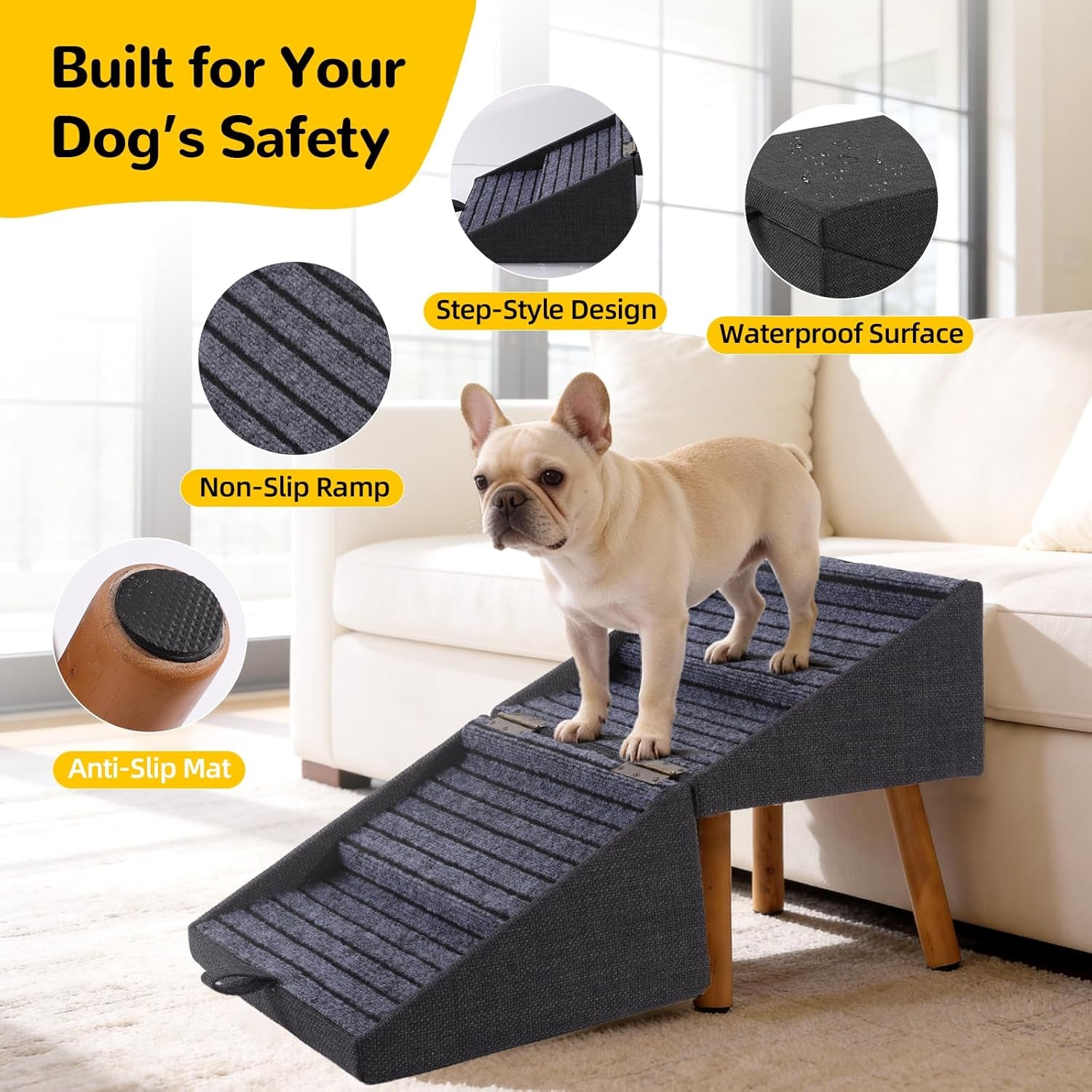 Foldable 2-In-1 Dog Stairs
