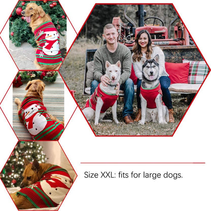 Dog Snowman Sweater - Xmas, New Year & Christmas Sweater for Small Dog & Cat (Snowman, XXL)